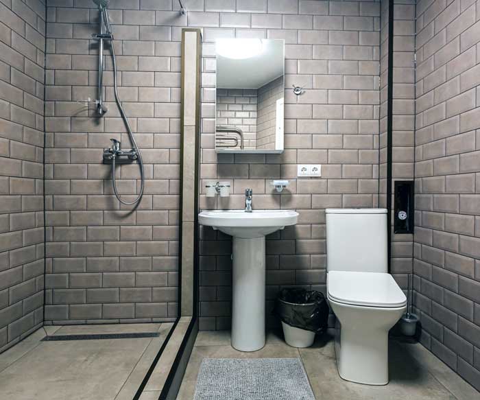 Luxury bathroom remodel with walk-in shower and tub in South Florida